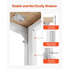 VEVOR Zložljiva pisalna miza 80x40x75 cm hrast