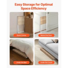 VEVOR Zložljiva pisalna miza 80x40x75 cm hrast