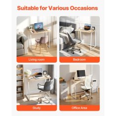 VEVOR Zložljiva pisalna miza 80x40x75 cm hrast