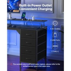 VEVOR Računalniška miza 120x50x86 cm Črna