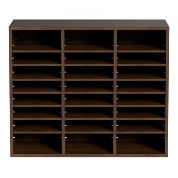 VEVOR Organizator za literaturo 24 predelkov 737x305x62 cm rjav