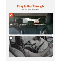 VEVOR Avto pregrada za psa 1170x540x45 mm Črna