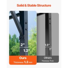 VEVOR Avto nadstrešek 36x6x315 m kovinski