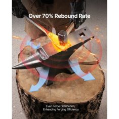 VEVOR Anvil enojni rog 572x98 mm kovinsko orodje za obdelavo