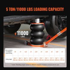 VEVOR Air Jack ZG-A+ 1220x325x140-464 mm Nastavljiva ročica