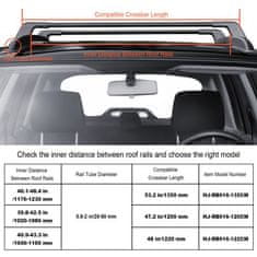 VEVOR Prečna palica strešnega nosilca 1168x116x118 cm Črna