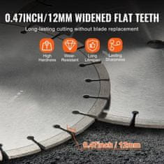 VEVOR Diamantni rezalni list 350 mm segment 12 mm središnja luknja 254 mm za beton