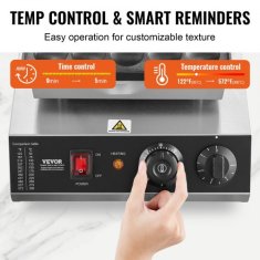 VEVOR Aparat za palačinke 25-delni mini nizozemski Dorayaki pekač 31x391x229 cm srebrn