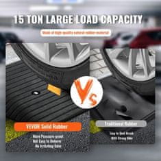 VEVOR Pragovni naklon 3 stopnice z 1 kanalom 902x457x76 cm Črna