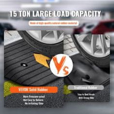 VEVOR Pragovni naklon 1 vzpon gumijasti robni naklon 113x241x25 cm