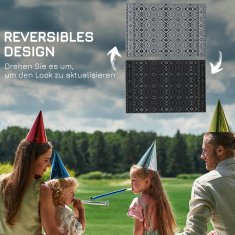 Homestar Zunanji preproga 182x274 cm črna in siva