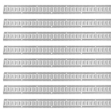 VEVOR Komplet za pritrditev z tirnico 34-delni E-profil dolžina tirnice 152 m srebrna barva