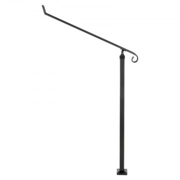 VEVOR Ograja za stopnice 2 stopnji 765x1596 cm Črna