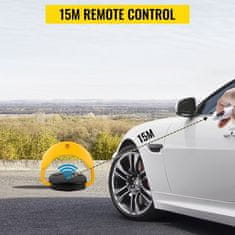 VEVOR Samodejna parkirna zapora z daljinskim upravljalnikom 38x46x75 cm rumena