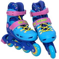 Disney DISNEY Stitch Modro-roza nastavljivi rolerji za deklice, varni