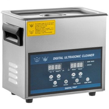 VEVOR Ultrazvočni čistilec 6L dvojna frekvenca s grelnikom 32x178x312 cm