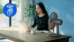 Philips CX1030/01 namizni ventilator, 35 W, črn