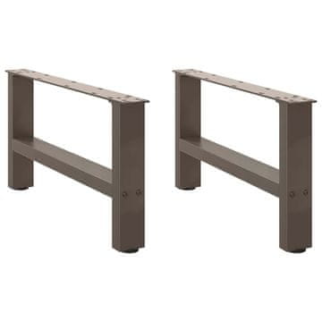 Vidaxl Noge za klubsko mizico iz naravnega jekla 2 kosa 70 x (30-31) cm jeklo