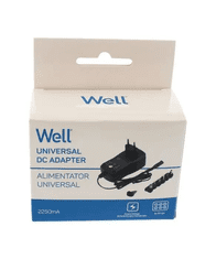 Well Adapter napajalnik univerzalni 2250mA 3-12V, 6 nastavkov