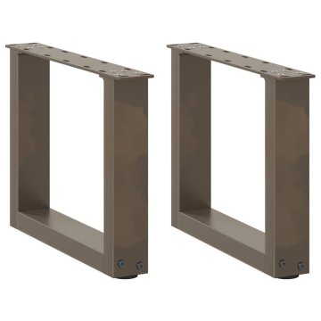 Vidaxl Noge za klubsko mizico v obliki črke U, 2 kosa, naravno jeklo, 40 x (30-31) cm, jeklo