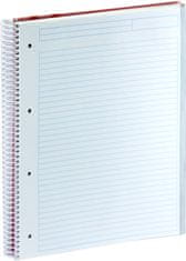 Kstationery Zvezek spirala A4 črte trde platnice, 120 listov, #0274.12 Roza