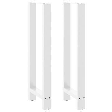 Vidaxl Noge za barsko mizo bele barve 2 kosa 50 x (110-111) cm jeklo