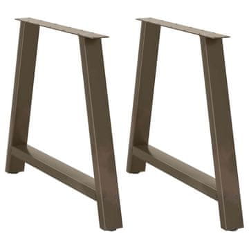 Vidaxl Noge za jedilno mizo v obliki črke A, 2 kosa, 90 x (72-73) cm, jeklo