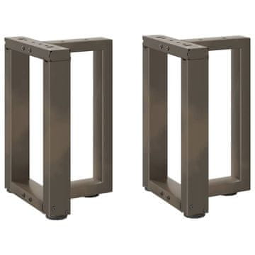 Vidaxl Noge za klubsko mizico v obliki črke T, 2 kosa, črne, 38x25x(42-43) cm, jeklo