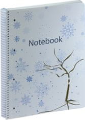 Ancor Zvezek spirala A4 črte plastična platnica, 120 listov, #8818.01 Zima