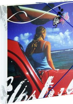 Unipapel Mapa z elastiko A4, trda, #4680.01 Life dekle