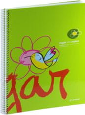 Ancor Zvezek spirala A4 karo trde platnice, 120 listov, #6102.01 Zelen