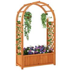 Northix Dvignjena vrtna postelja z rešetko in obokano streho 83 x 36 x 146 cm
