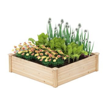 Northix Lesena dvignjena vrtna postelja, odprto dno 102 x 102 x 30 cm