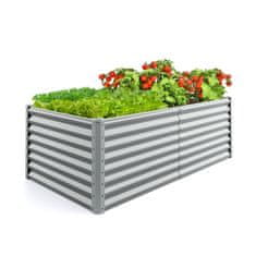 Northix Dvignjena vrtna greda, kovinska 180 x 95 x 60 cm, odprto dno