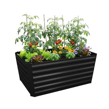 Northix Pravokotni pocinkan kovinski sadilnik - dvignjena gredica