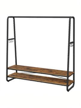 Songmics Oblekalni regal 45x138x160 cm rjav