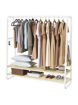 Songmics Oblekalna stojala 45x138x160 cm Bež