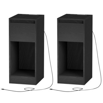 Songmics Nočna omarica 30x25x595 cm Črna