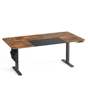 Songmics Višinasto nastavljiva pisalna miza 60x120x72-120 cm rjava