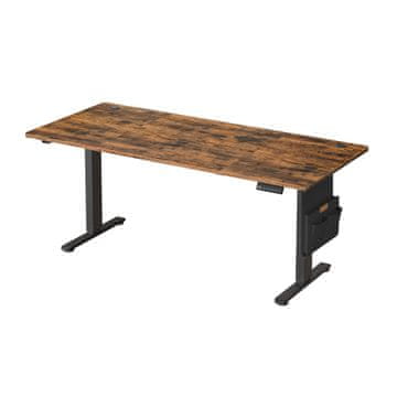 Songmics Višinasto nastavljiva pisalna miza 80x180x72-120 cm rjava