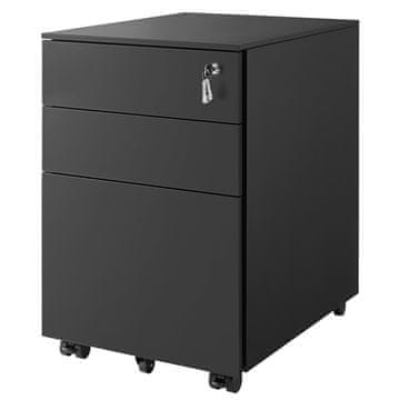 Songmics Mobilna omarica za dokumente 39x60x52 cm črna