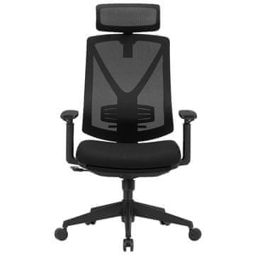 Songmics Ergonomski pisarniški stol 685x70x116-133 cm črne barve