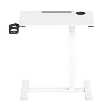 Songmics Stranska mizica 70x40x65-102 cm bela