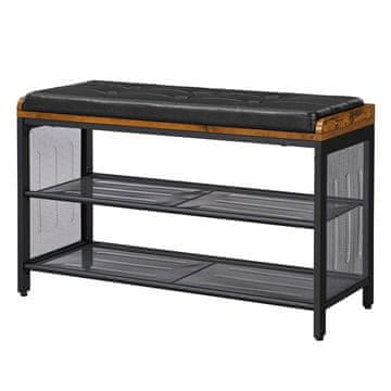 Songmics Klop za čevlje 80x30x48 cm rjav