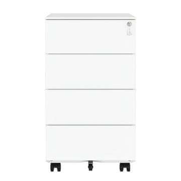 Songmics Mobilna predalčna omara 39x45x55 cm bela