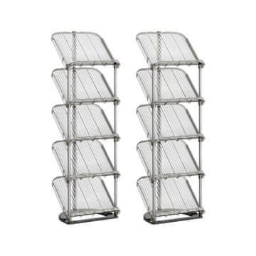 Songmics Omar za čevlje 5 polic 245x284x1025 cm siva