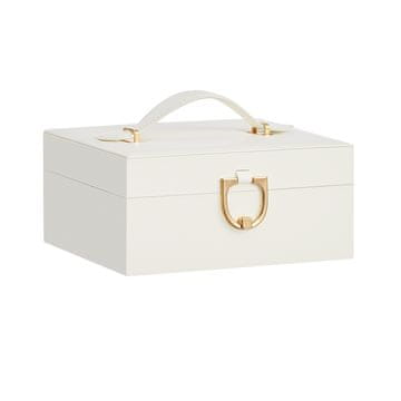 Songmics Škatla za nakit 17x205x95 cm bela