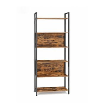 Songmics Knižna omara 6 odprtih polic 60x24x186 cm rjava