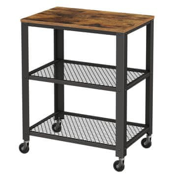 Songmics Strežni voziček 40x60x775 cm rjav