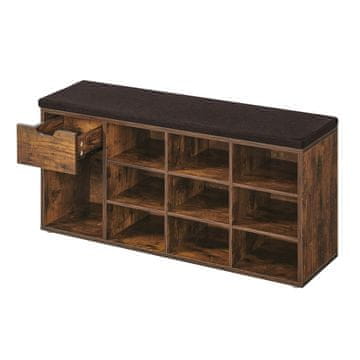 Songmics Klop za čevlje 30x104x48 cm rjav